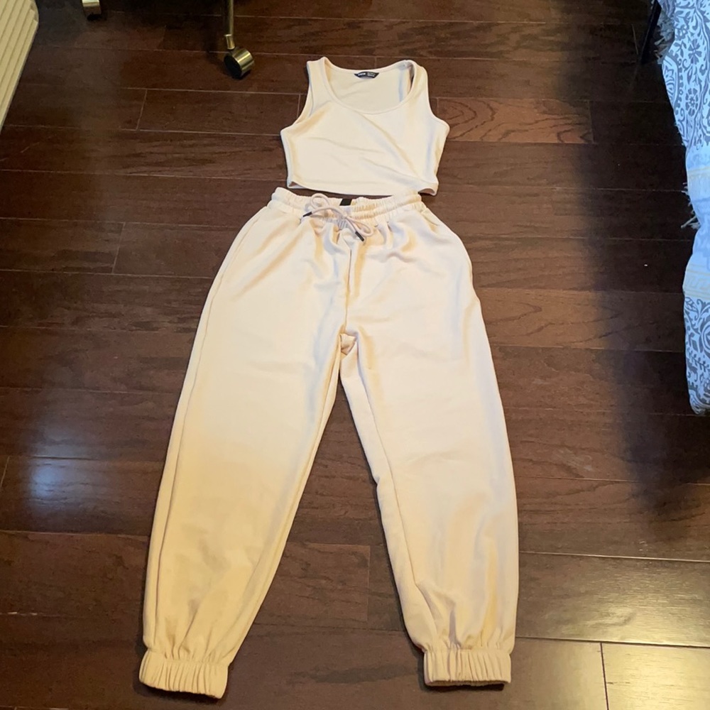 Solid Tank Top And Drawstring Waist - image 2